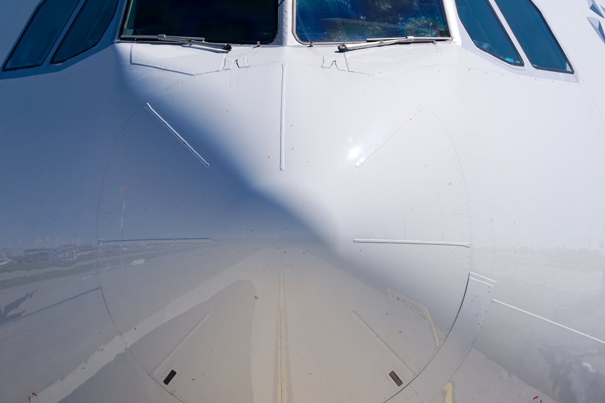 Passenger airplane exterior